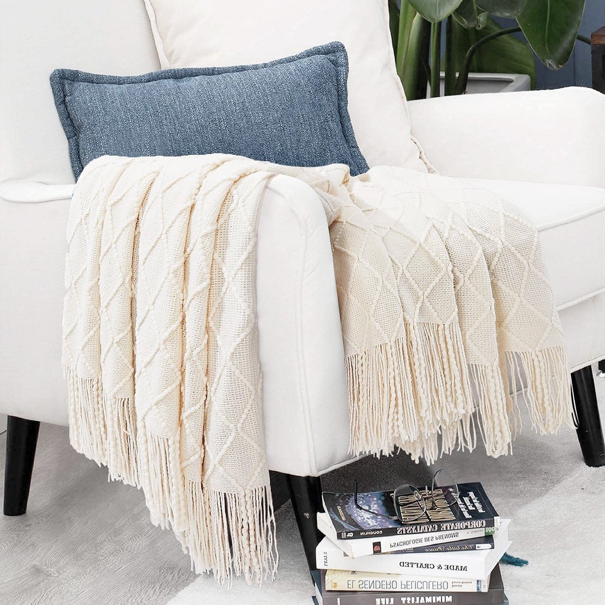 Dailygoods - Dailygoody - Bankdeken - Zachte Dekens - Gebreide Deken - 127 x 230 cm - Knuffeldeken - Ideaal voor Kantoor en Thuis - Diverse Kleuren