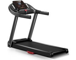 Loopband voor thuis Opvouwbaar met helling 9%, loopband 12KM/H, loopband voor thuis met 3.0 PK motor en 12 vooraf ingestelde programma's, Max belasting 136KG