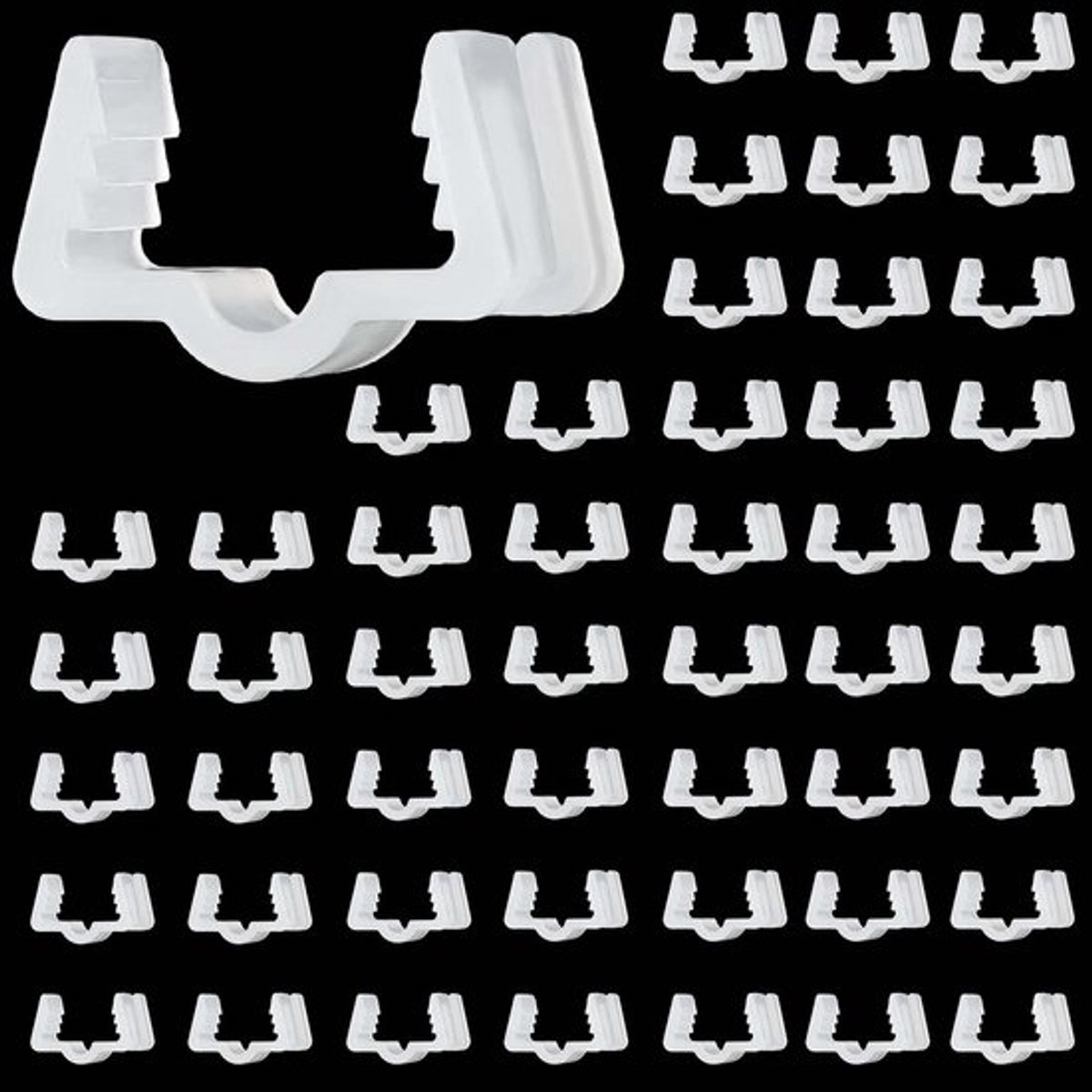 50 Stuks Kerstlicht Haakjes - Plastic Licht Clips - U-vorm - Voor Buitengebruik