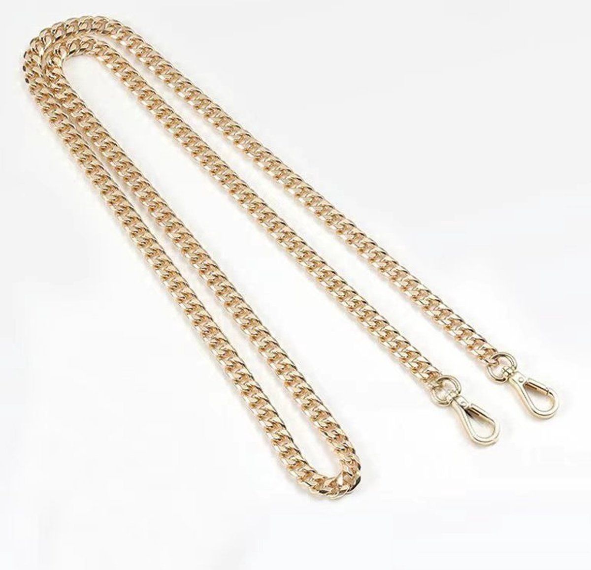 Premium Fashion Tas Riem Chain - 130cm - Goudkleur - Tashengsel - Schouderriem - Losse Ketting Tas - Los Hengsel - Bag Chain - Purse Chain Strap - Tas accessories