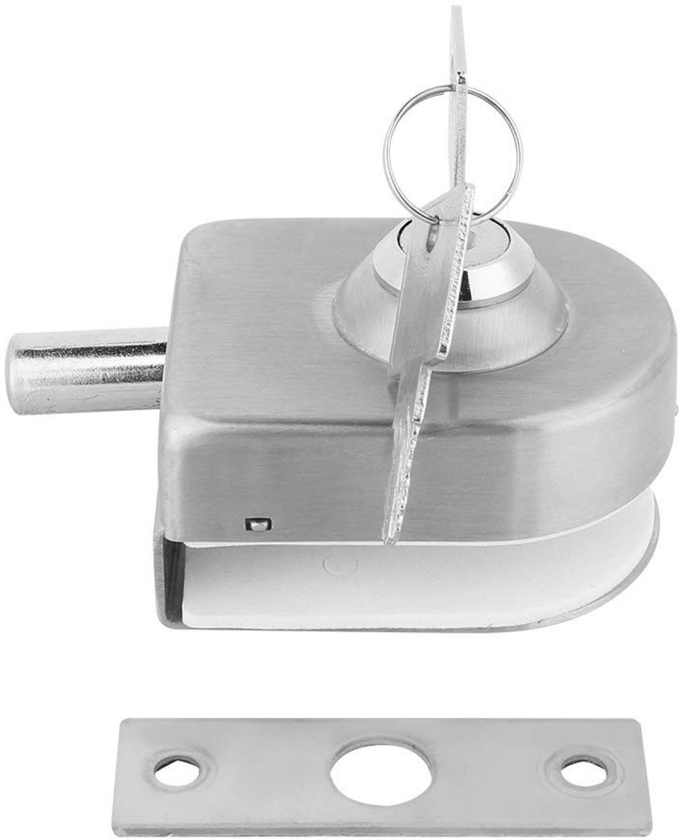 Dailygoods - Dailygoody - Glazen deurslot - Veiligheidsbeugels - Roestvrij staal - Glazen deur accessoires - Ideaal voor badkamers - Eenvoudig te installeren