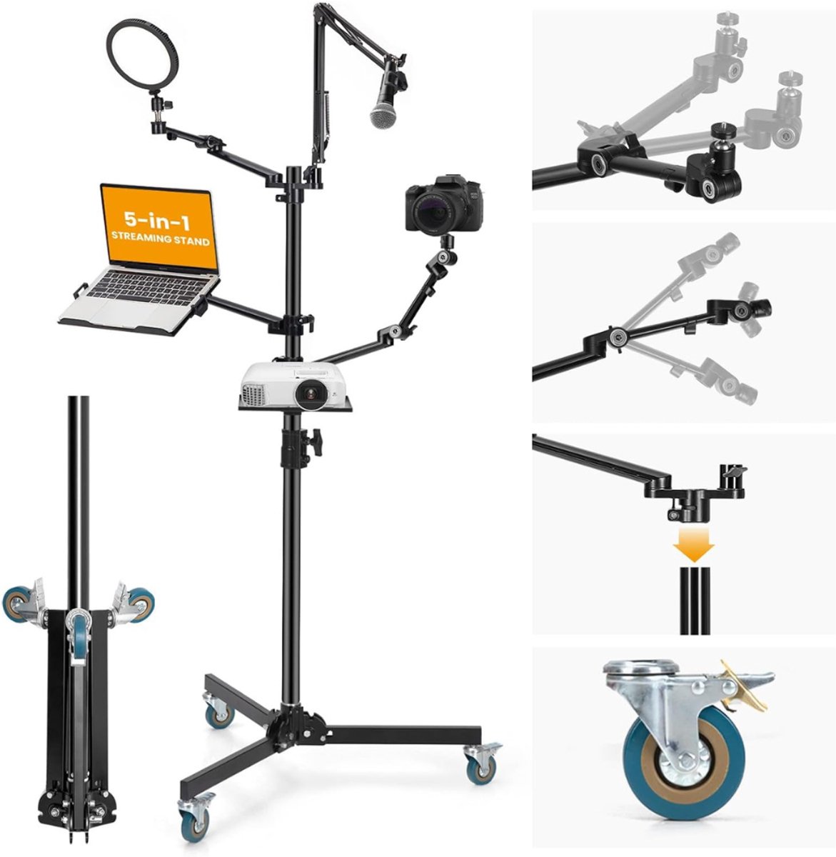 MRKK® Projector Statief – Beamer Statief Met Laptop Verdieping – Verstelbaar Standaard