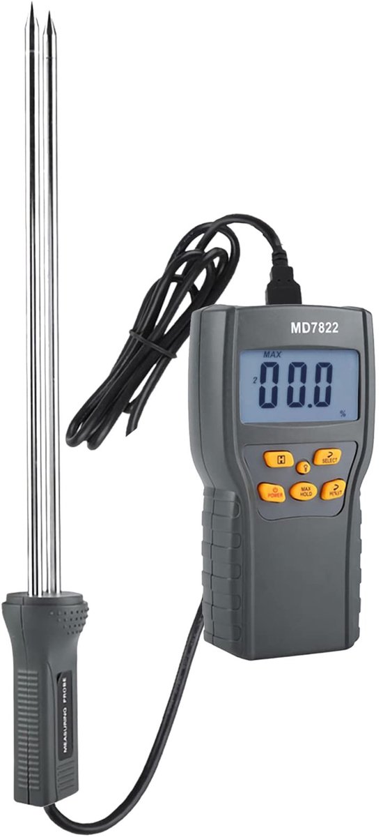 Dailygoods - Dailygoody - Draagbare Vochtmeter - LCD Display - Nauwkeurige metingen - Voor graan en bonen - Geschikt voor rijst - Ideaal voor landbouw