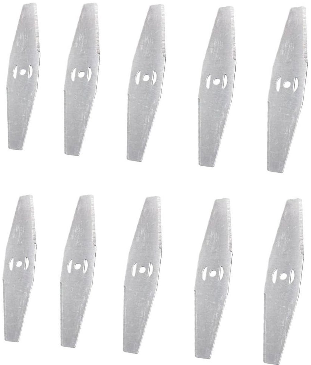 Dailygoods - Dailygoody - Roestvrijstalen grastrimmers - Vervangende messen - Veilig en duurzaam - 10 stuks - Geschikt voor onkruid en struikgewas - Ideaal voor tu.
