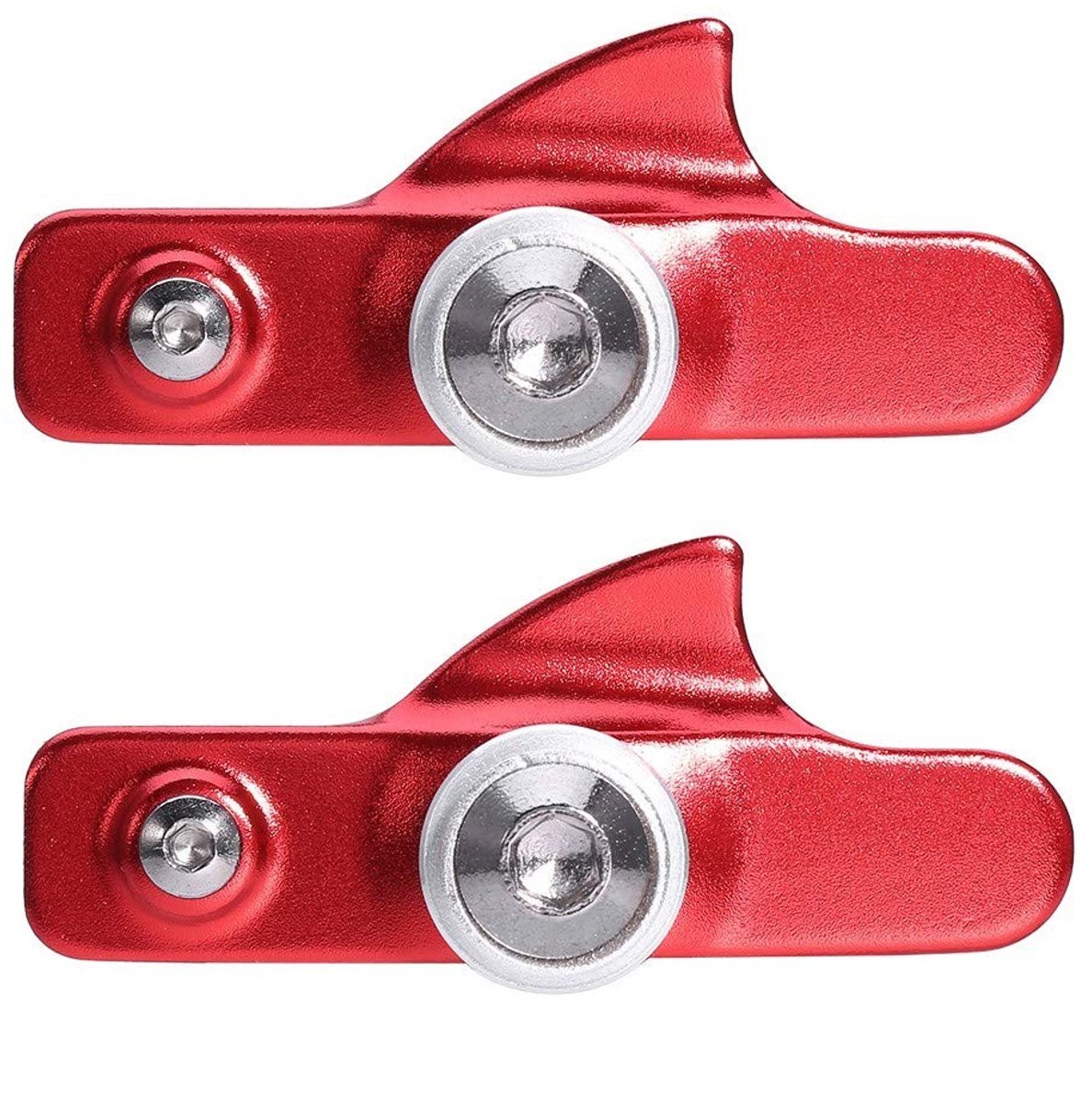 Dailygoods - Dailygoody - Fiets Remblokken - Aluminium Remschoenen - Ideaal voor Mountainbike - Rood - Betrouwbare Remkracht - Perfect voor Sportieve Fietsers