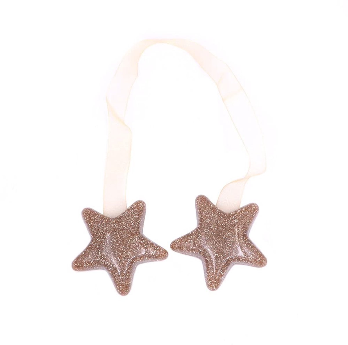 Dailygoody - Gordijn gesp - Magnetische Tiebacks - Glanzend ontwerp - Goud - Ster vormgeving - Voor elke gordijn - Luxe uitstraling