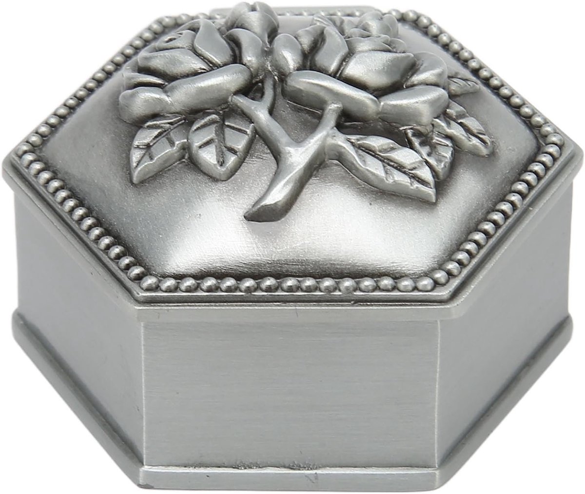 Dailygoody - Sieradendoos - Vintage - Metaal - Opbergbox - Oorbellen - Ringen - Armbanden - Kettingen - Voor Vrouwen - Meisjes - Roze - Zeshoekig