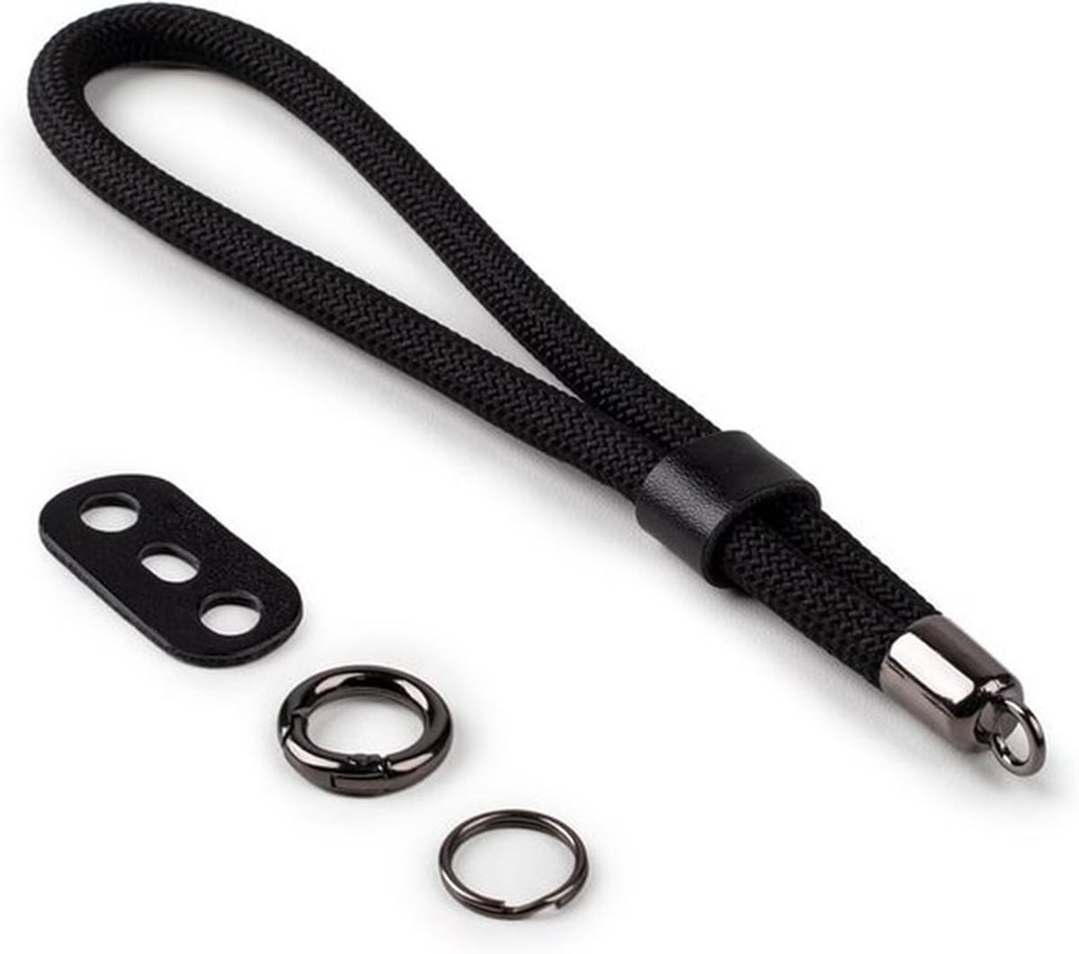 Camera polsband touw - zwart - comfortabel en veilig