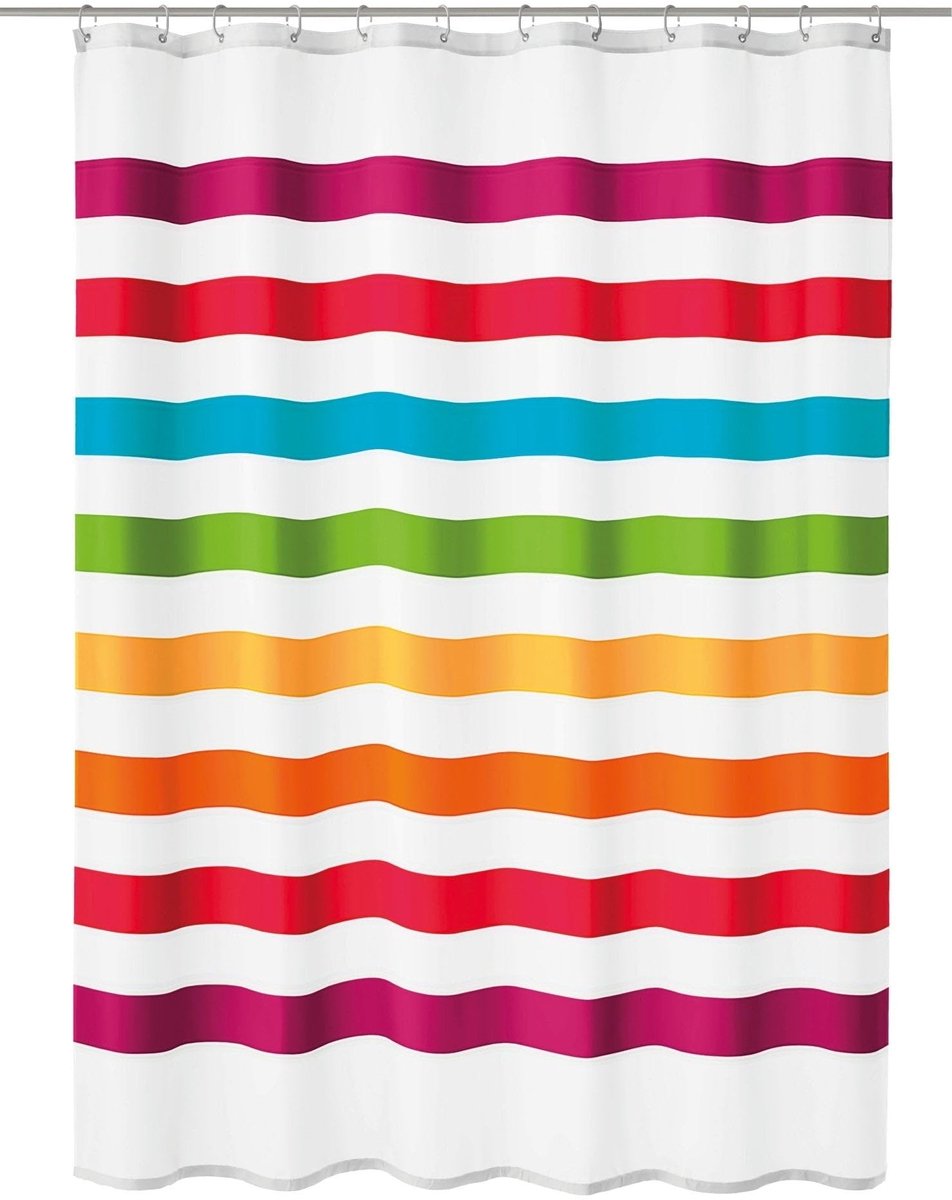 Dailygoody - Douchegordijn - Multicolor - 180 x 200 cm - Halfdoorzichtig - Innovatief design - Geschikt voor binnen - Smaragdgroen