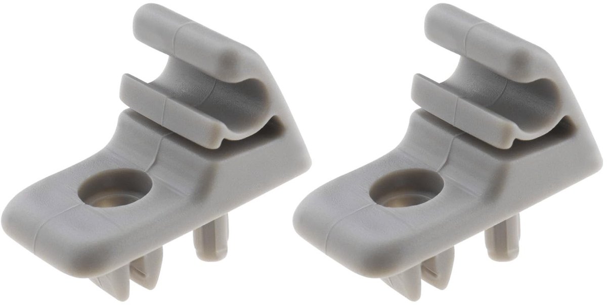 Dailygoody - Zonneklep Clip Houder - 2 Stuks - Grijs - Compatibel met Fiat Modellen - Auto Accessoire - Handige Ophangbeugel