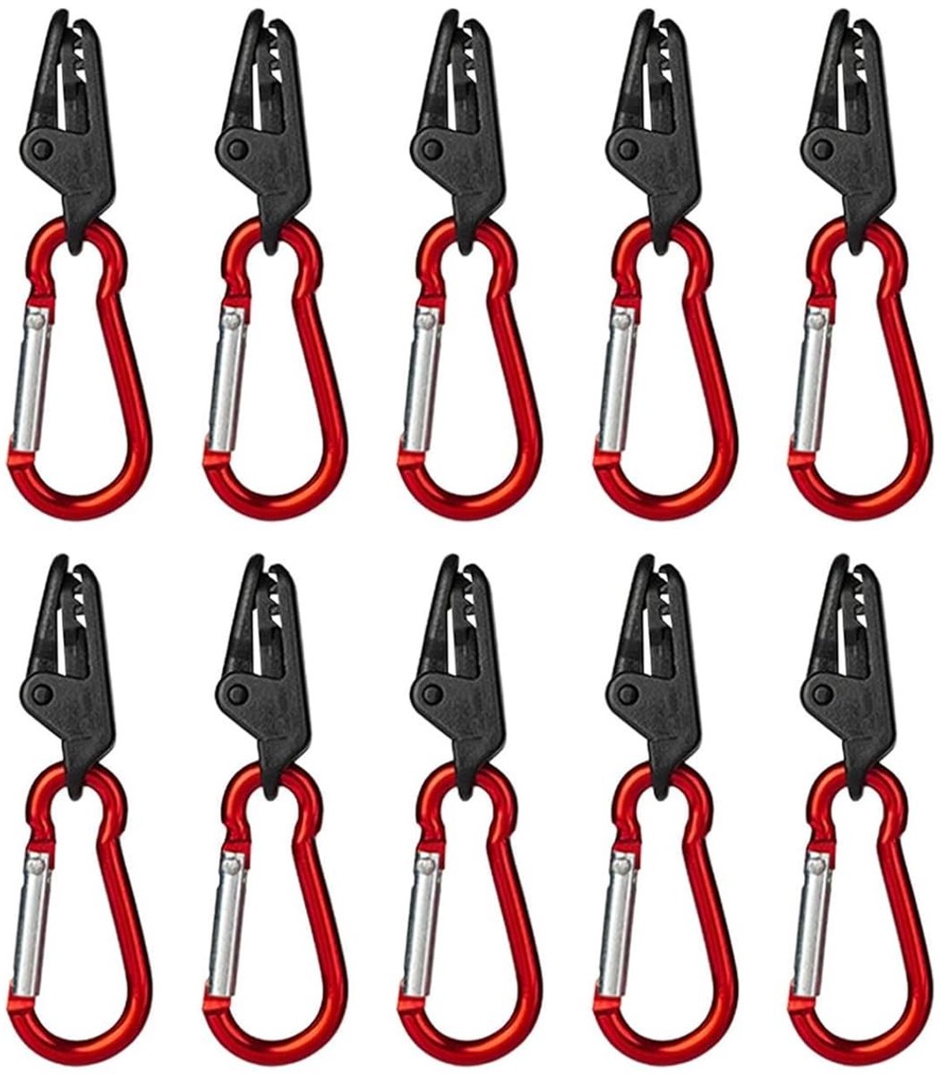 Dailygoody - Outdoor Camping Tarp Clips - Ideale bevestigingsclips - 10 stuks - Gebruiksvriendelijk - Perfect voor tenten - Voor camping en reize