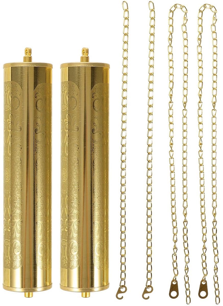 Dailygoody - Gewichten voor staande klokken - Vintage horlogegewichten - Decoratief en robuust - Goudkleurig - Reserveonderdeel voor wandklokken