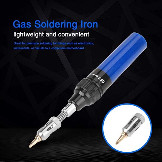 Dailygoods - Dailygoody - Draadloze Butaan Gas Soldeerlamp - 1300°C Solderen - Professionele Soldeertool - Handzaam en Efficiënt - Voor Lassen - Compact — afbeelding 4