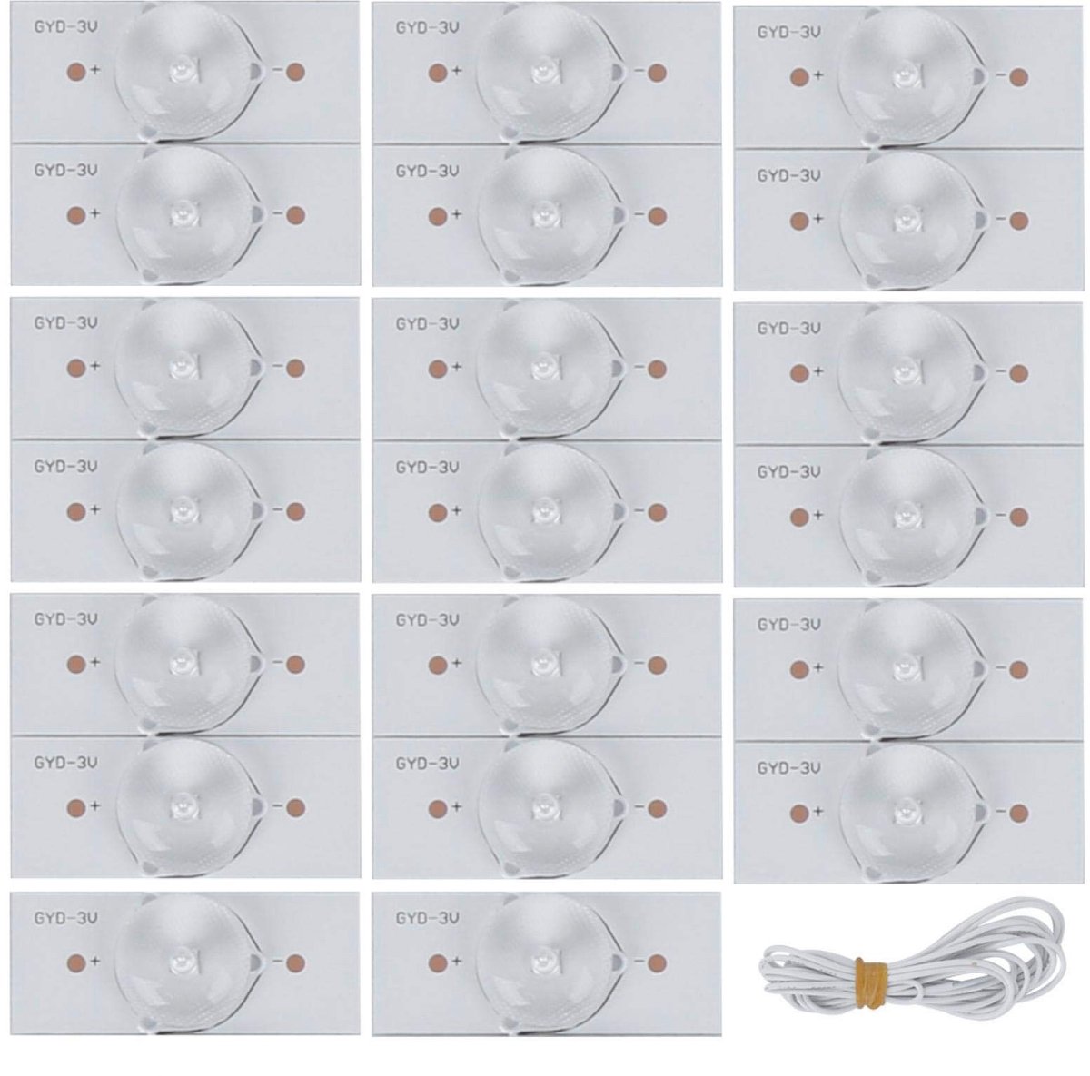 Dailygoods - Set van 20 SMD Lamp Kralen met Glasvezel Boord voor LED TV Reparatie