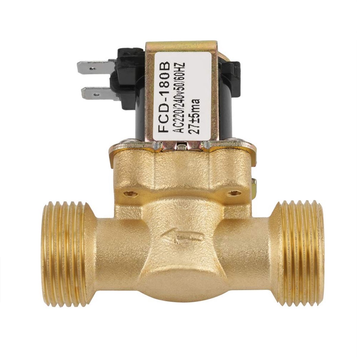 Dailygoods - Dailygoody - Solenoid Klep G3/4 - Water Inlaat - Betrouwbaar en Duurzaam - Messing - 2 Weg Klep - Geschikt voor Huishoudelijke en Industriële Toepassi.