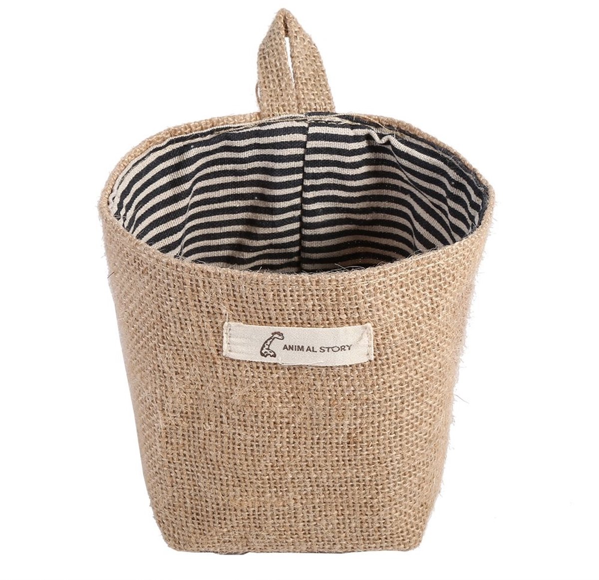Dailygoods - Dailygoody - Katoenen Linnen Wasmand - Opvouwbare Organizer voor Thuis - Blauwe Streep