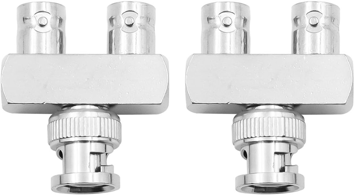 Dailygoods - Dailygoody - BNC-adapter - Y-type 3-weg T-splitter - Geschikt voor CB-antenne - Dubbele F-type vrouwelijk - Voor HD-video