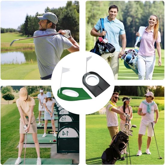 Golf Putting Cup Set met Vlag - Oefenhulpmiddel voor Binnen en Buiten, Verstelbare Putting Hole en Vlag, Verbeter je Swing en Precisie met deze Golfaccessoires van GOLF — afbeelding 4