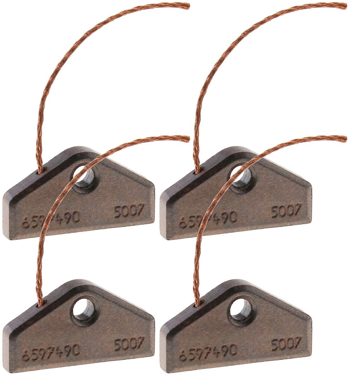 Dailygoods - Dailygoody - Koolborstels - Motor vervanging - 30x16x4mm - Geschikt voor Miele wasdrogers - 2 paar koolborstels