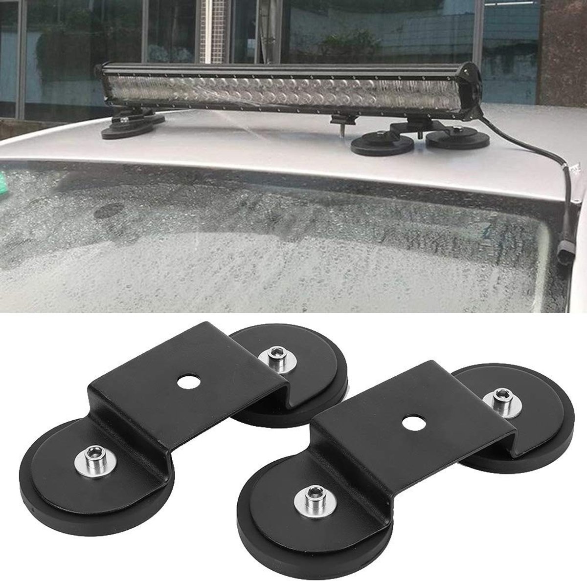 Dailygoody - Magnetische Houder voor Lichtstrip - Universele Montagebeugels - Robuust en Sterk - 2 Stuks - Geschikt voor SUV's - Handig voor Auto