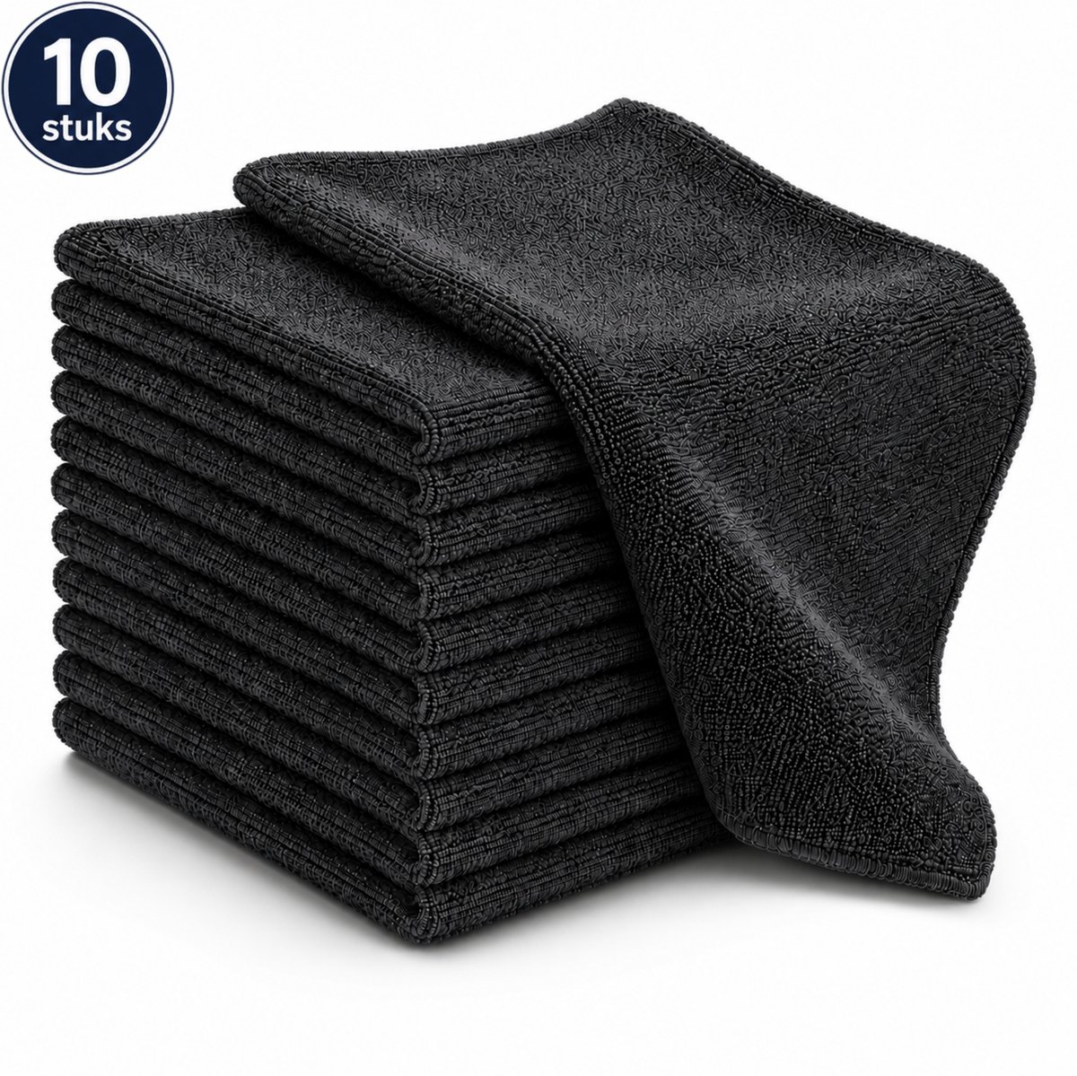 NaturaSterk Schoonmaakdoekjes Microvezeldoekjes – 15 Stuks – Antraciet Donkergrijs – 40 x 40 cm – 340 g/m² – Wasbare Herbruikbare Poetsdoeken voor Keuken Badkamer Glas Auto Kantoor Horeca