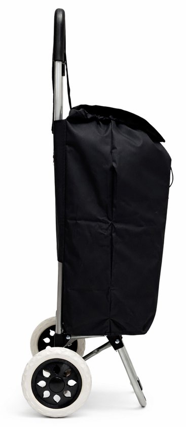 Dreamble® - Opvouwbare Boodschappentrolley - 46 Liter - Extra Stabiel dankzij 5 Bevestigingspunten - Zwart