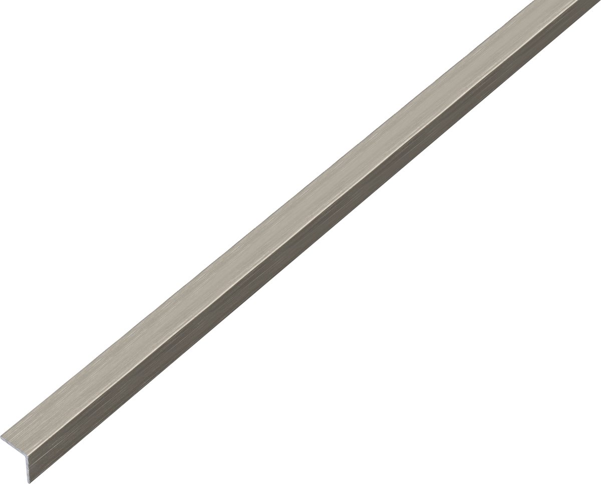 Alberts 499433 hoekprofiel | zelfklevend | aluminium, rvs-look, donker | 1000 x 10 x 10 mm | set van 4