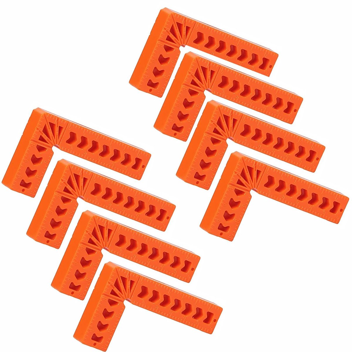 Store_9 - Positioneringsvierkanten - Haakse klemmen - Stevig en handig - Oranje - Voor fotolijsten en kasten - Perfect voor houtbewerking en doe-he...