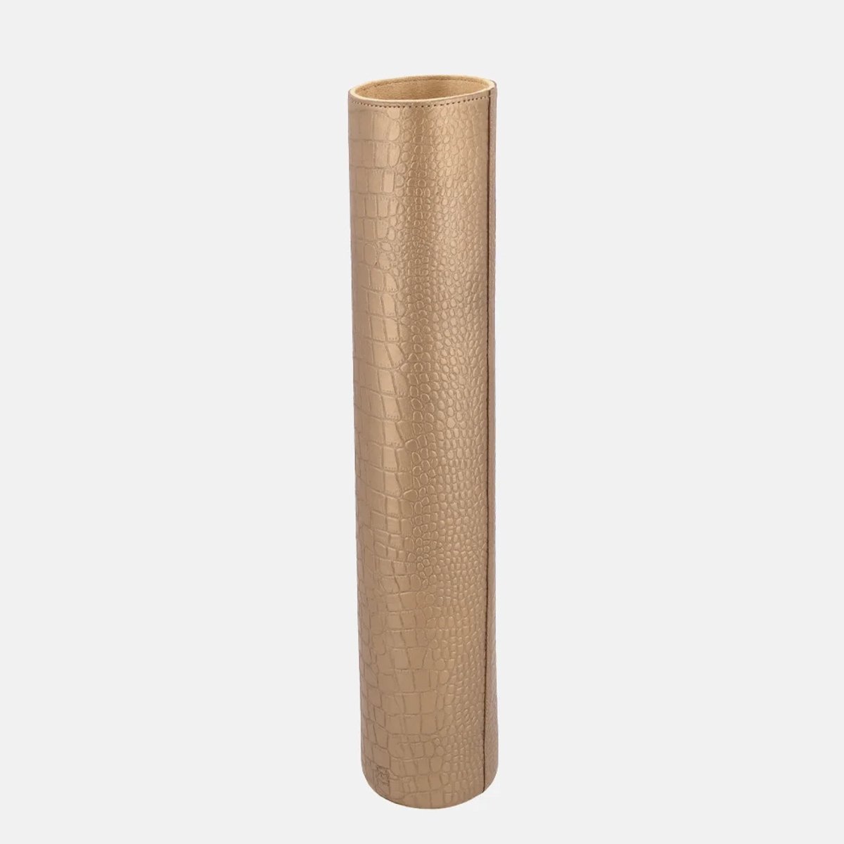 Chamada leren vaas croco L koper