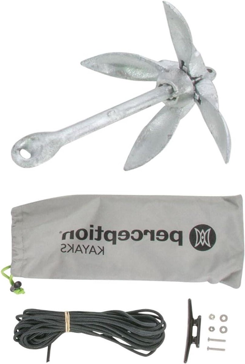 Kajak Anker - Kano Anker - Vissen en Pauzeren - Gegalvaniseerde Constructie - 31 cm x 12.5 cm - Zilver
