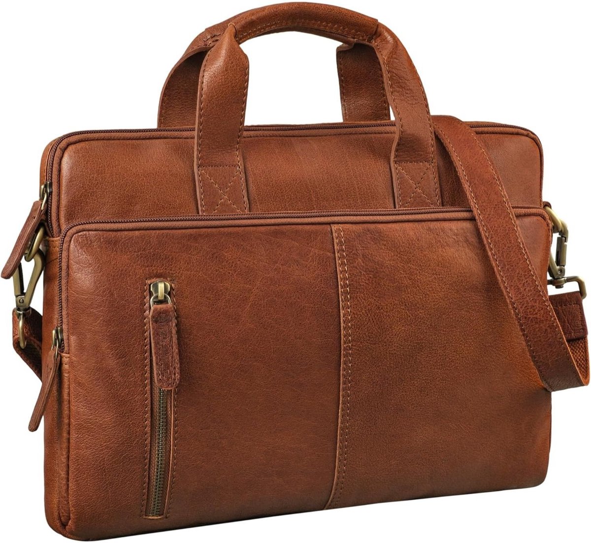 Leren Laptoptas - Laptoptas - Leren Tas - Luxe Leren Laptoptas - Werktas - Schoudertas - Business Tas - Leren Business Tas - 13.3-14 inch - Bruin - van Imperatoris