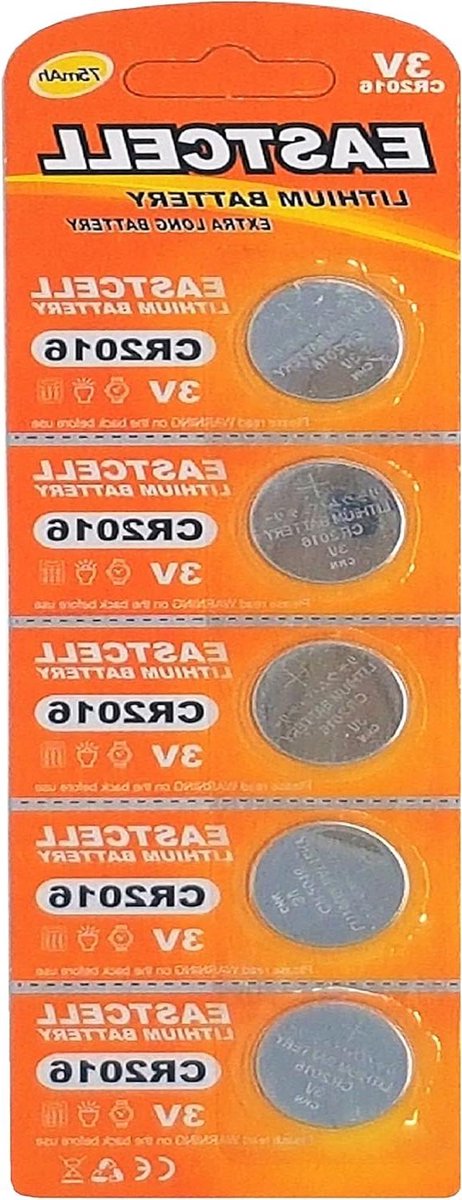 Lithium Knoopcel Batterijen - 3V Batterijen CR2016 - Apparaten Voeden - Constante Spanning - 20 mm Diameter - Zilver