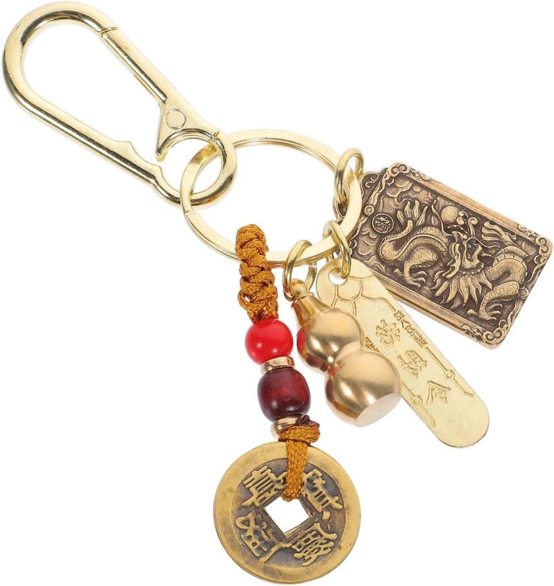 Brass Keychain met Tijger Zodiac Sign, Geluks Sleutelhanger voor Collega's, Schattige Rugzak Hanger en Cadeau Ideeën