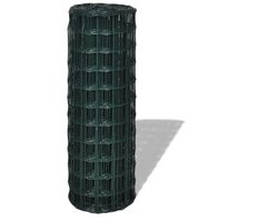 Euro Fence Tuinafrastering - 10 x 1,2 Meter - Groen - Staaldraad met PVC-Coating - Maaswijdte 100 x 100 mm - Stevig Gaashekwerk voor Tuin, Dier & Industrie