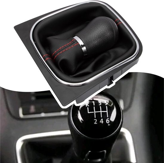 Versnellingspook Set - Schakelpook Frame - Auto Interieur - 6 Versnellingen - 18 cm Diepte - Zwart — afbeelding 4