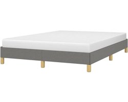 Bedframe - Ledikant Tweepersoons - Goede Nachtrust - Multiplex Lattenbodem - 160x200 cm - Donkergrijs