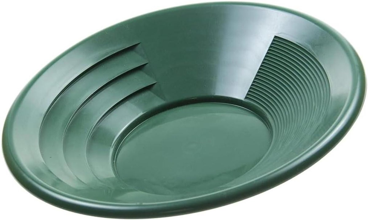 Gouden Pan - Prospector Pan - Goud Vinden - Twee Soorten Riffels - 14 cm Diameter - Groen