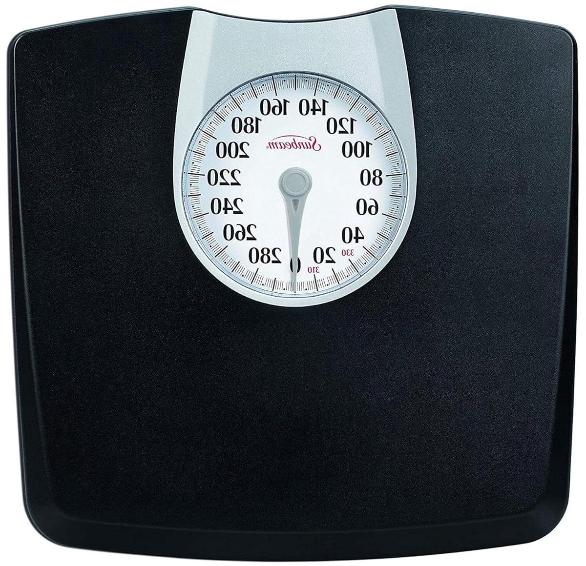 Persoonlijke Weegschaal - Lichaamsweegschaal Dial - Gewicht Meten - Grote Wijzerplaat - 350 lbs - Zwart