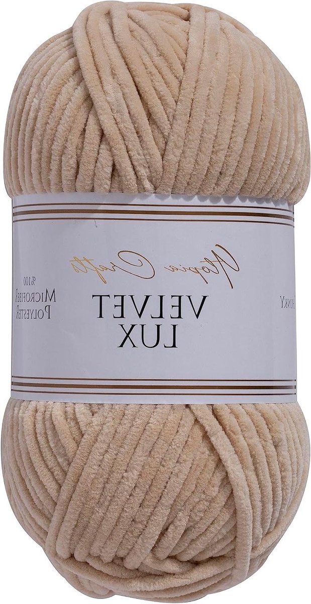 Chenille Garen - Fluweel Garen - Knuffels Breien - Oeko-Tex Gecertificeerd - 100 Gram - Pastelbruin