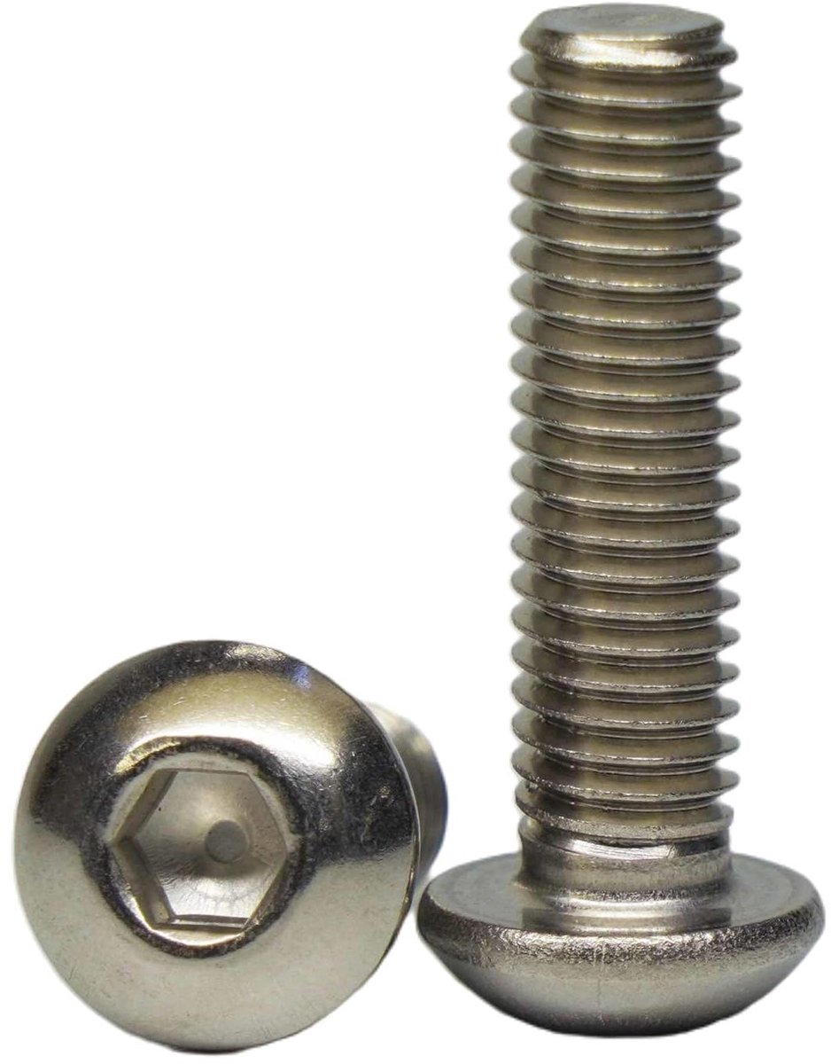 Lenskopschroeven Roestvrij Staal - Machineschroeven Inbus - Meubelbouw Metaalbouw - ISO 7380-1 Gecertificeerd - M10 x 120 mm 50 stuks