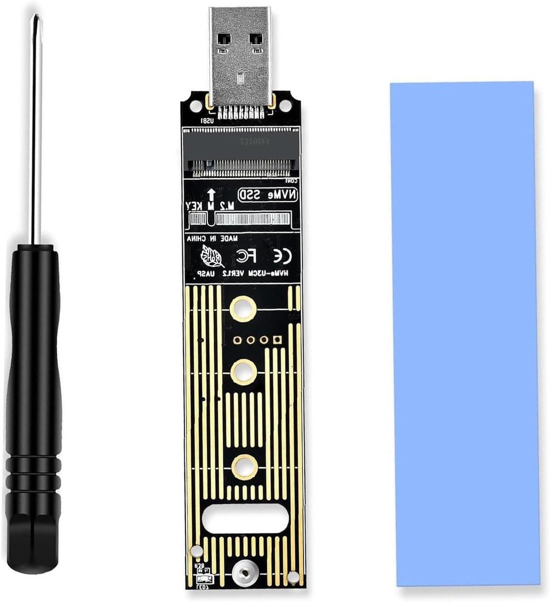 M.2 NVMe naar USB Adapter - NVMe SSD Behuizing - Snelle Data Overdracht - 10 Gbps USB 3.1