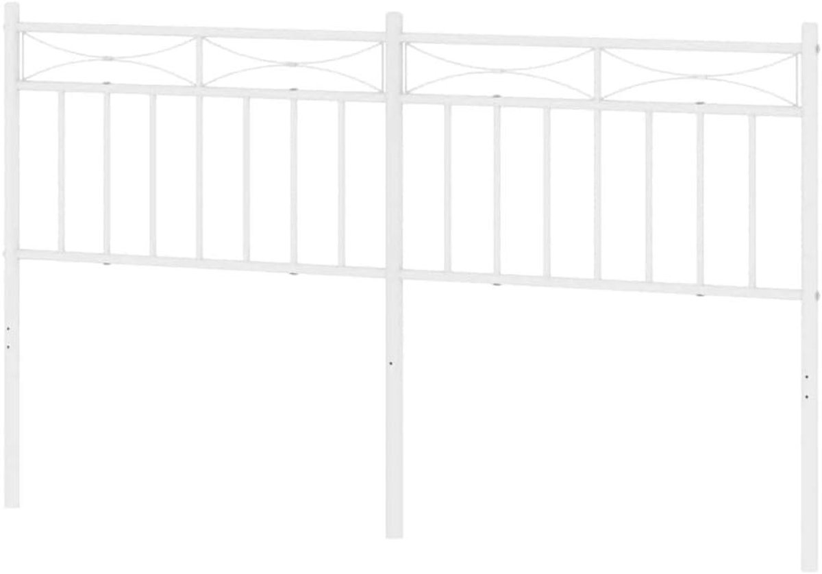 Hoofdbord Metaal - Bedhoofd - Bed Compleet Maken - Robuuste Metalen Constructie - 150 cm - Wit