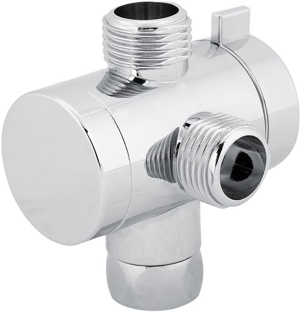 Drieweg Waterafsluiter voor Douche, Eenvoudige Installatie, Douchekop en Kraan Splitter, Badkamer Accessoires voor Efficiënt Watergebruik