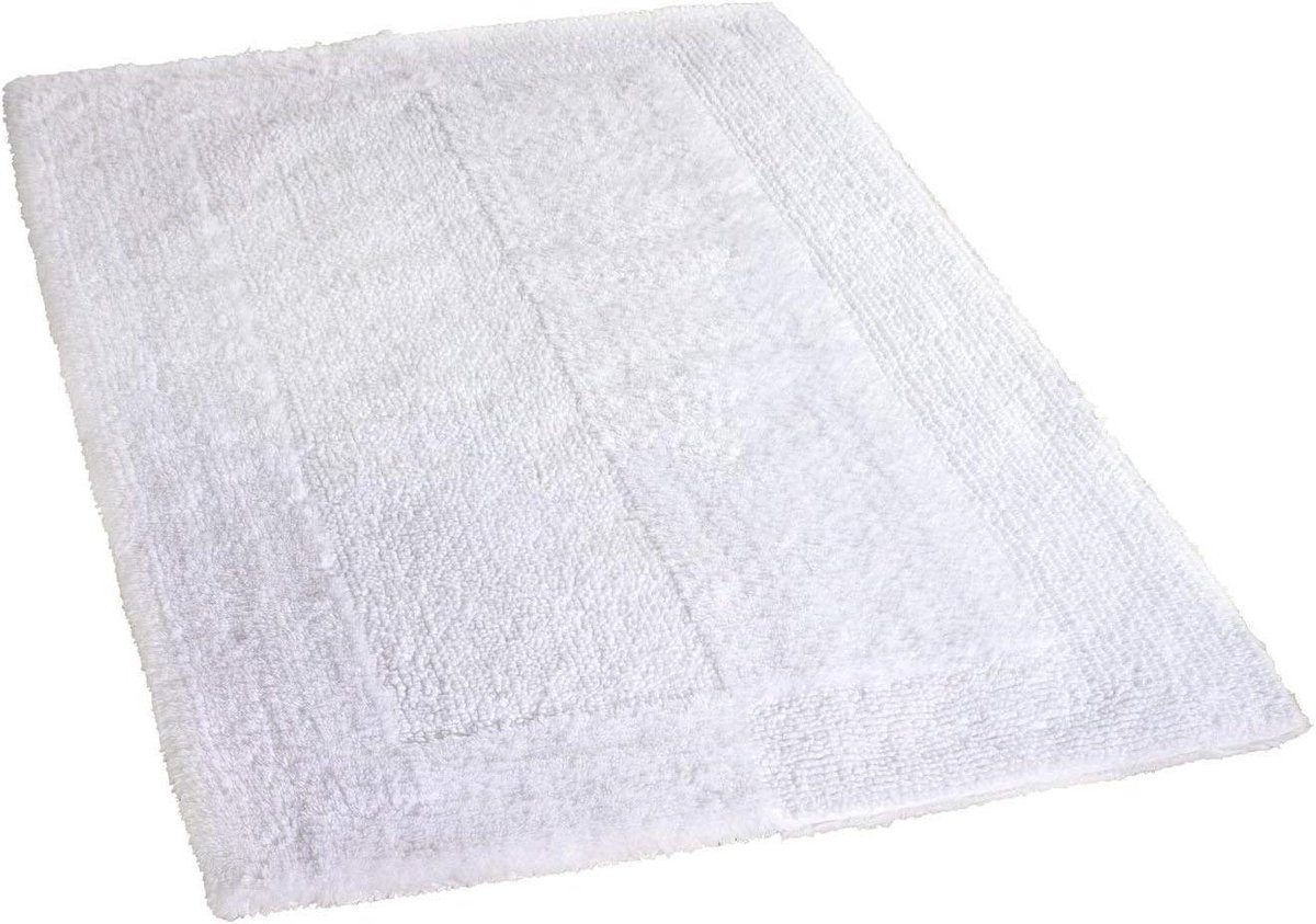 Badmat Havanna - Vloerkleed badkamer - Badkamer inrichten - Omkeerbaar design - 70 x 120 cm - Wit
