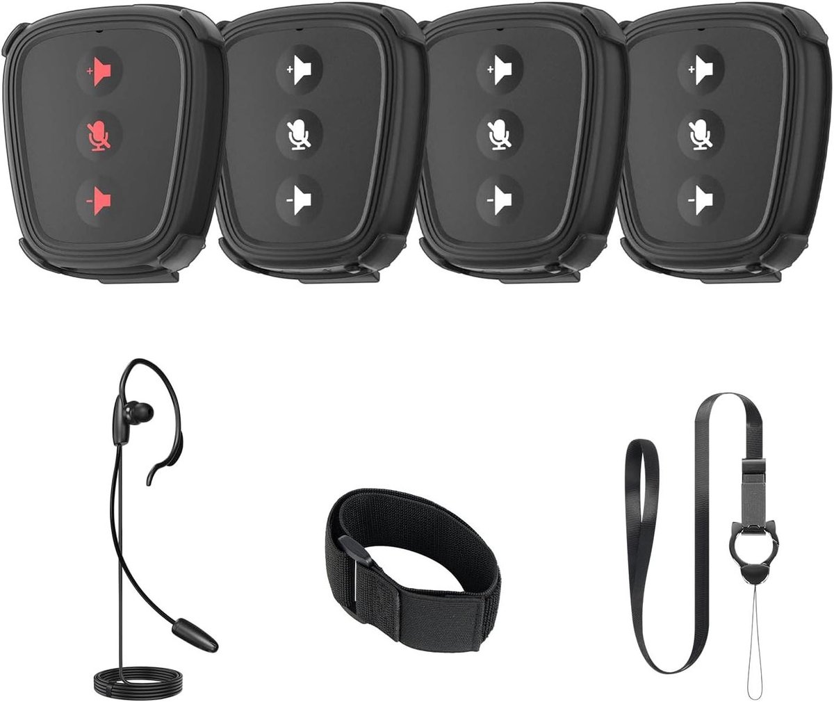 Draadloze Intercom Hoofdtelefoon - Groepscommunicatie Set - Outdoor Sport Communicatie - Full-Duplex Handsfree Gesprekken - 335m Bereik - Zwart