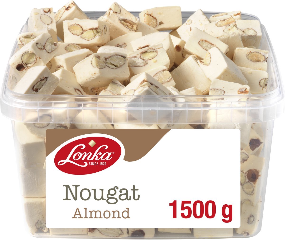 Lonka | Nougat | 15% Amandel | 1.5 kg | Omdoos 8x