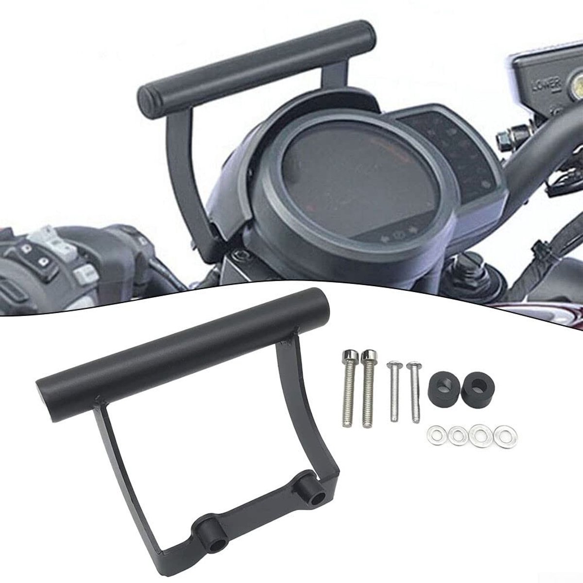 Vt products - Windscherm Beugel - Navigatie Houder - Zwart - Telefoon Mount - Voor Honda Rebel CMX1100 - Montagebeugelset
