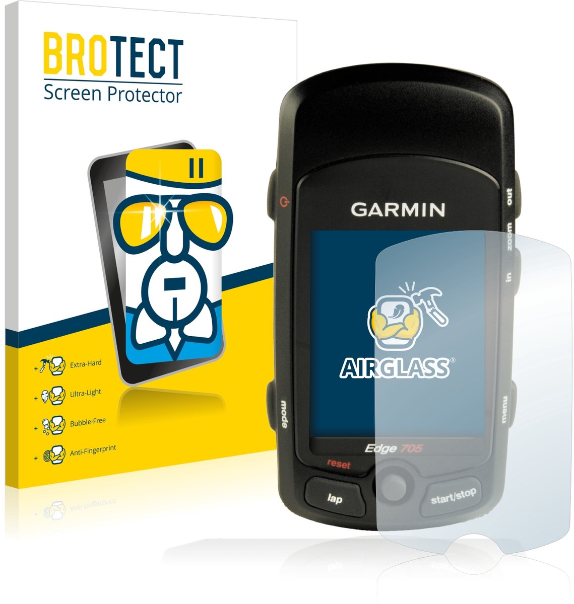 Screenprotector voor Garmin Edge 705 Beschermglas transparant