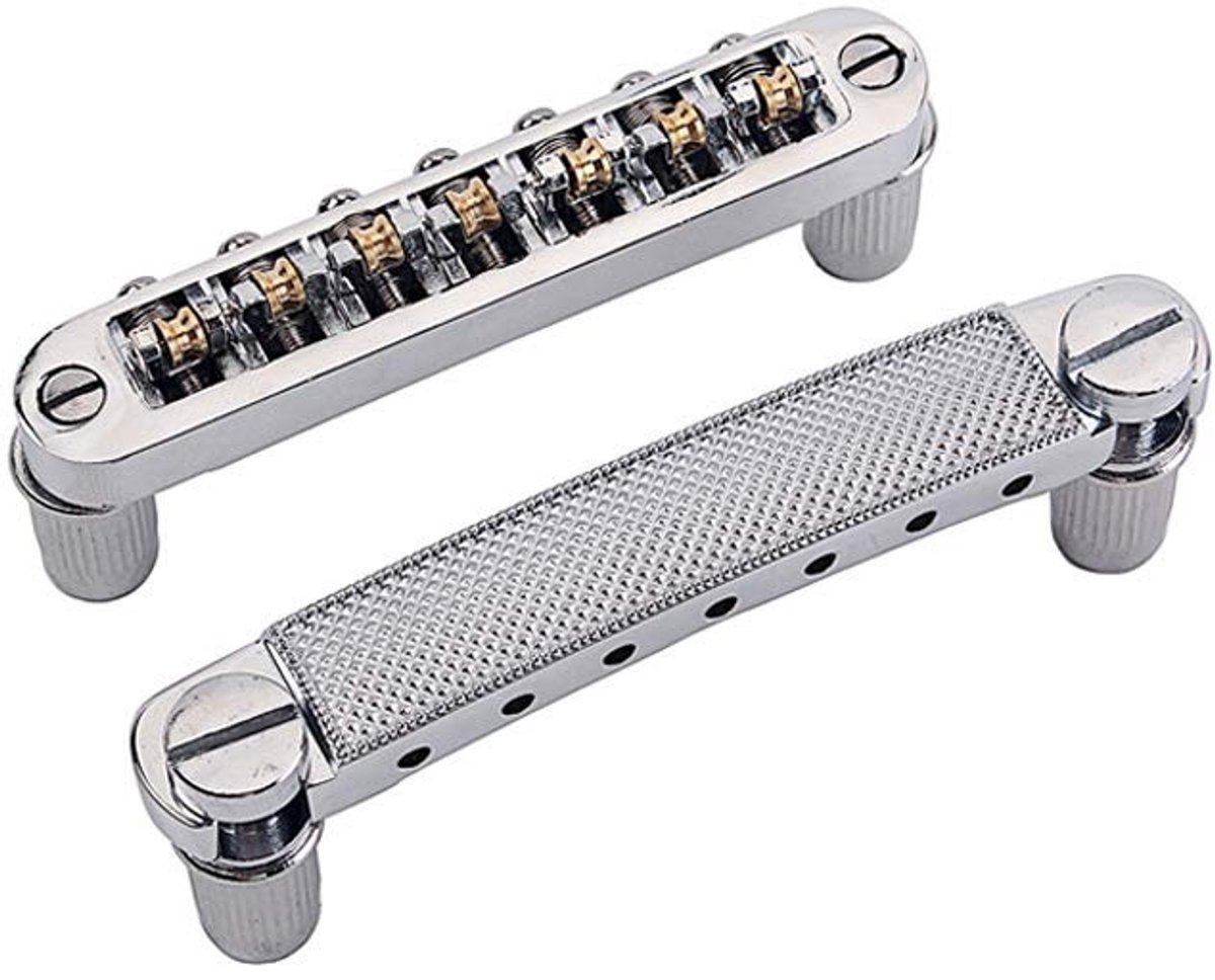 SPHProducts - Elektrische Gitaar Bridge - Vervangonderdelen - Zilver - 7 String - Lichtgewicht Gitaar Accessoire - Geschikt voor Elektrische Gitaar