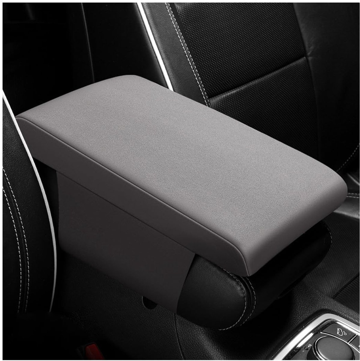 Store_8 - Automiddenconsolekussen - Armleuning bescherming - Grijs - Traagschuim - Universele armleuninghoezen - Geschikt voor auto - Comfortabel m...